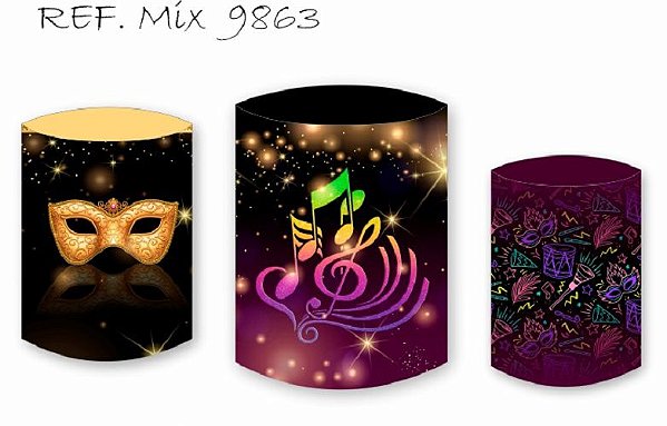 Trio De Capas P/ Cilindros Sublimado Carnaval Veste Fácil