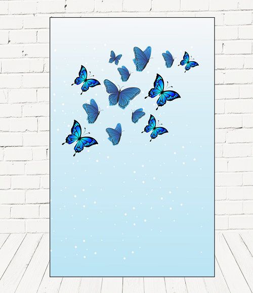 Painel Retangular Decorativo Para Festa Borboleta