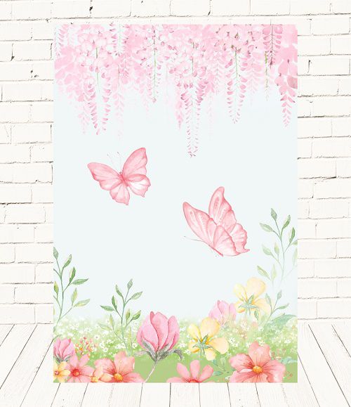 Painel Retangular Decorativo Para Festa Borboleta