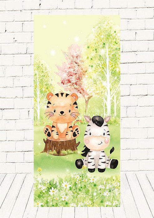 Painel Retangular Decorativo Para Festa Safari