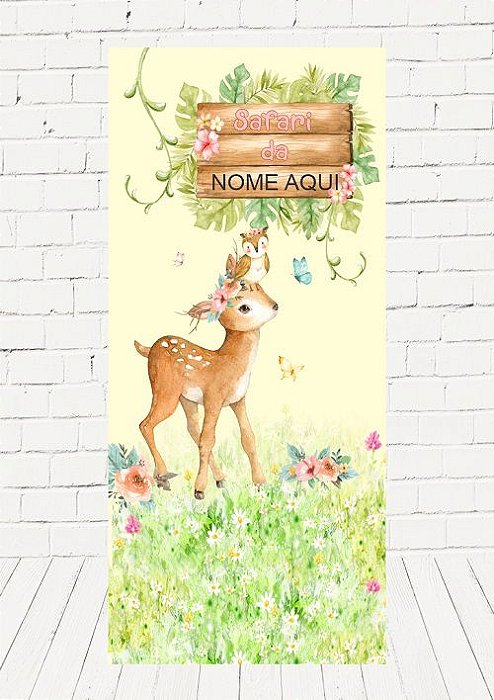 Painel Retangular Decorativo Para Festa Safari