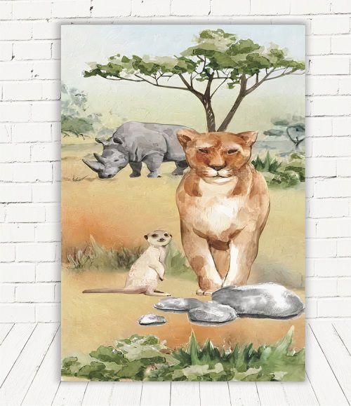 Painel Retangular Decorativo Para Festa Safari