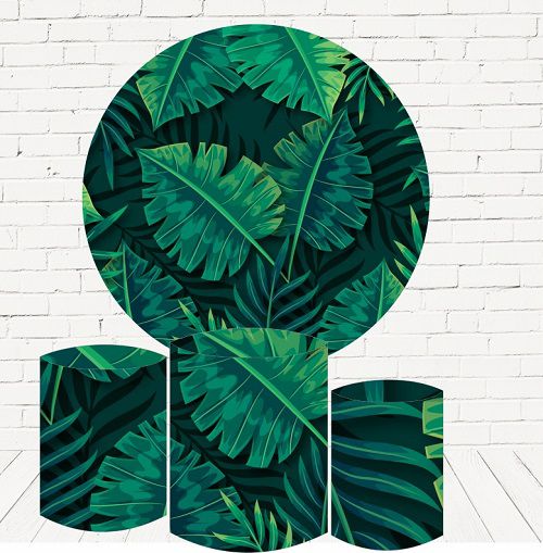 Painel Redondo Sublimado Safari + Trio de Cilindros Veste Fácil