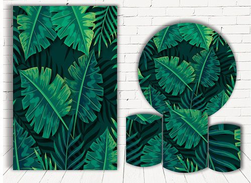 Painel Redondo Sublimado Safari + Trio de Cilindros Veste Fácil + Painel Lateral