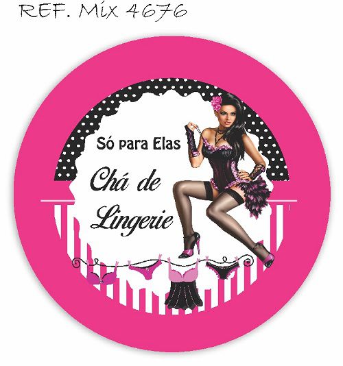 Painel Festa Redondo Sublimado Chá de lingerie C/elástico