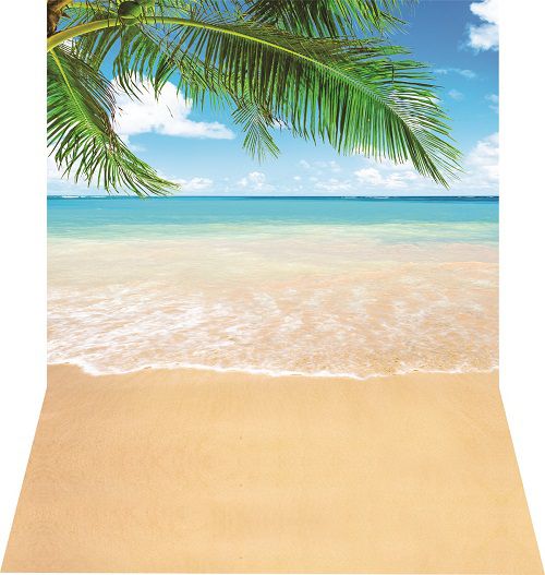 Fundo Fotográfico Vertical Em Tecido Cenário Verão