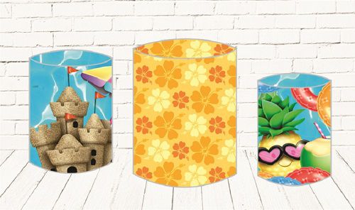 Trio De Capas P/ Cilindros Sublimado Pool Party Veste Fácil