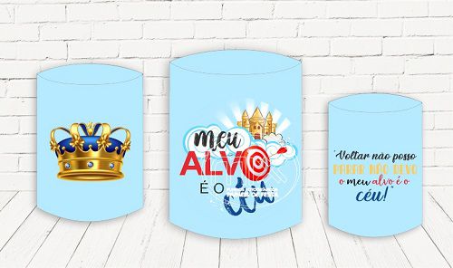 Trio De Capas P/ Cilindros Sublimado Meu Alvo É o Céu Veste Fácil