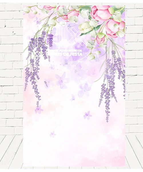Painel Retangular Decorativo Para Festa Floral