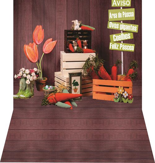 Fundo Fotográfico Vertical Cenário Páscoa