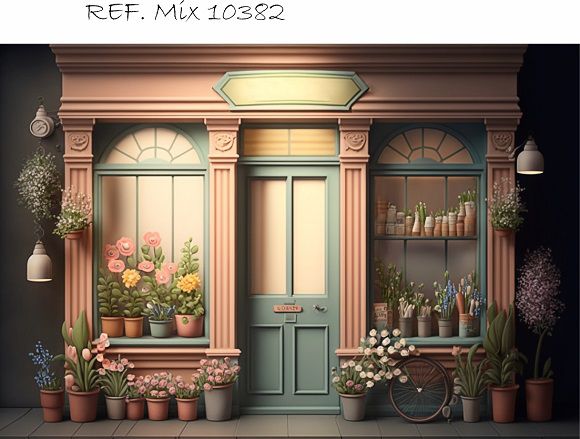 Fundo Fotográfico Cenário Loja de Flores