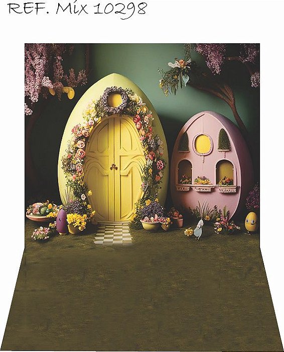 Fundo Fotográfico Vertical Cenário Páscoa