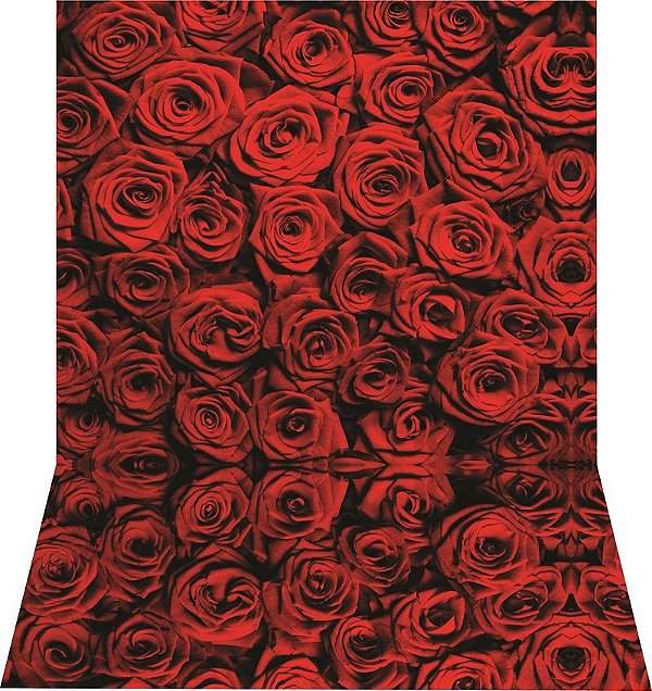 Fundo Fotográfico Vertical Cenário Rosas Vermelhas