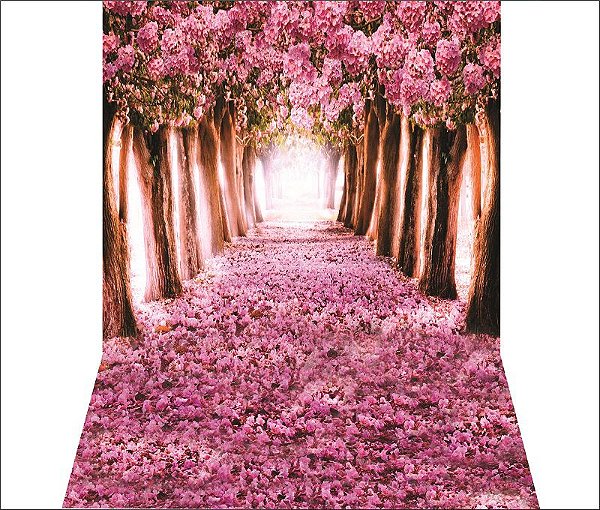 Fundo Fotográfico Vertical Cenário Floral Cerejeira