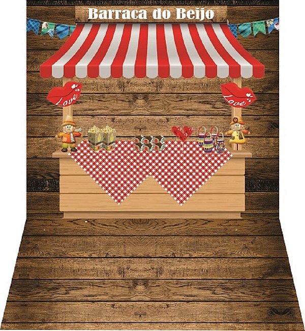 Fundo Fotográfico Vertical Cenário Festa Junina