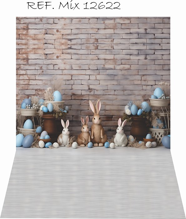 Fundo Fotográfico Vertical Cenário Pascoa