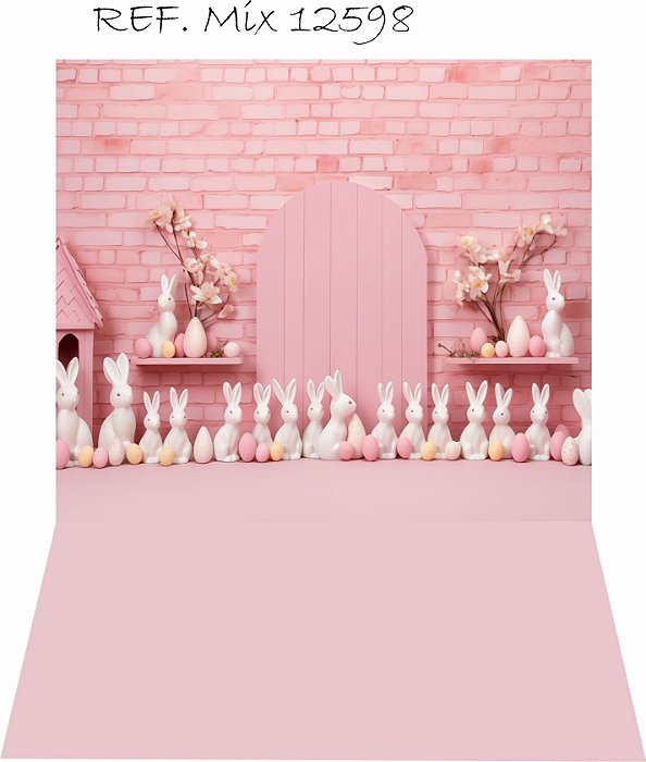 Fundo Fotográfico Vertical Cenário Pascoa