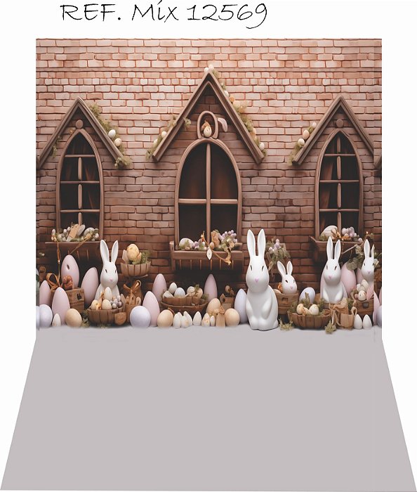 Fundo Fotográfico Vertical Cenário Pascoa