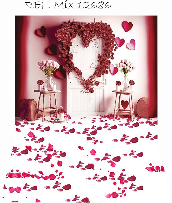 Fundo Fotográfico Vertical Cenário Dia Das Mães Floral