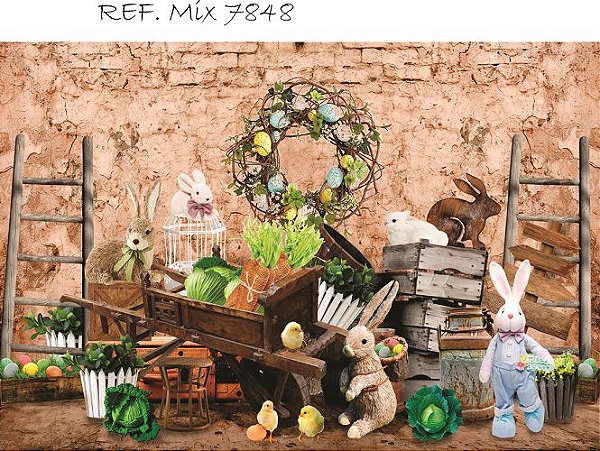 Fundo Fotográfico Em Tecido Cenário Páscoa