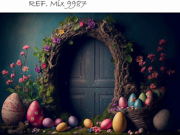 Fundo Fotográfico Em Tecido Cenário Páscoa