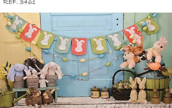 Fundo Fotográfico Em Tecido Cenário Páscoa