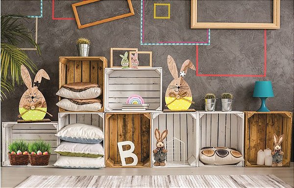 Fundo Fotográfico Em Tecido Cenário Páscoa