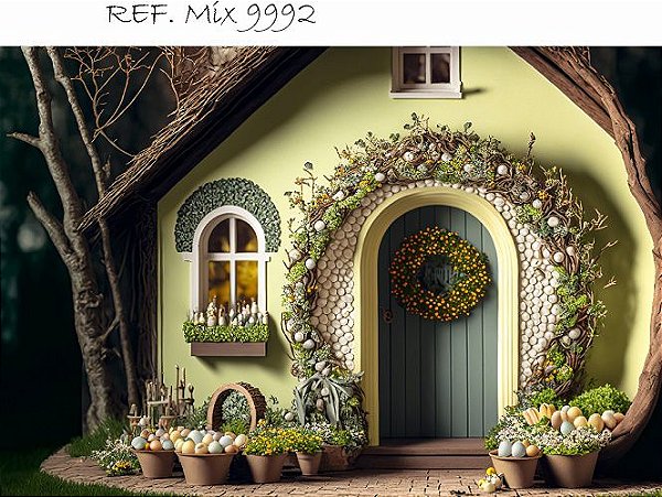 Fundo Fotográfico Em Tecido Cenário Páscoa