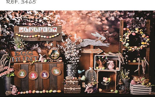 Fundo Fotográfico Em Tecido Cenário Páscoa