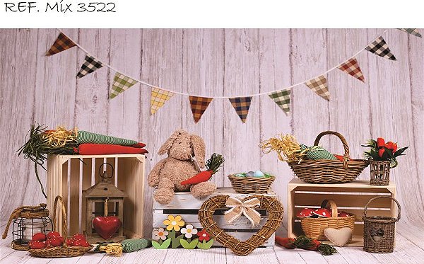 Fundo Fotográfico Em Tecido Cenário Páscoa