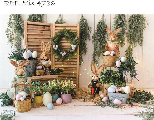 Fundo Fotográfico Em Tecido Cenário Páscoa