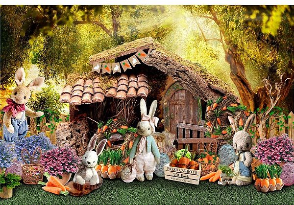 Fundo Fotográfico Em Tecido Cenário Páscoa