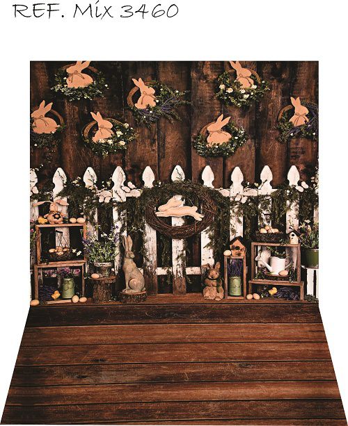 Fundo Fotográfico Newborn Cenário Pascoa