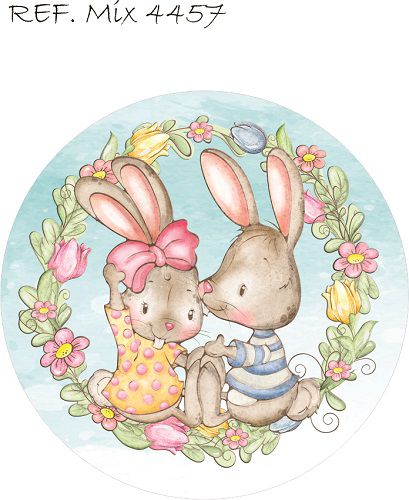 Painel Festa Redondo Sublimado Páscoa C/elástico