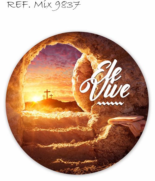 Painel Festa Redondo Sublimado Páscoa C/elástico