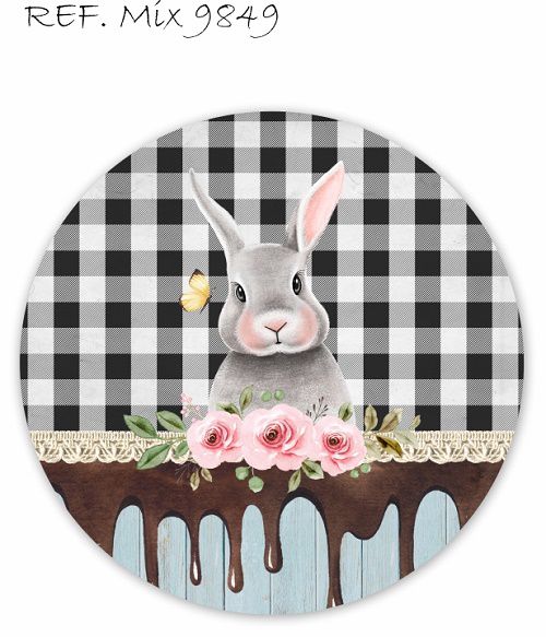 Painel Festa Redondo Sublimado Páscoa C/elástico