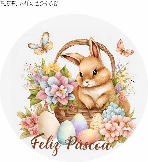 Painel Festa Redondo Sublimado Páscoa C/elástico
