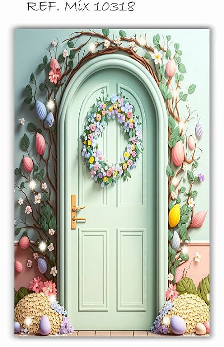 Painel Retangular Decorativo Para Festa Páscoa