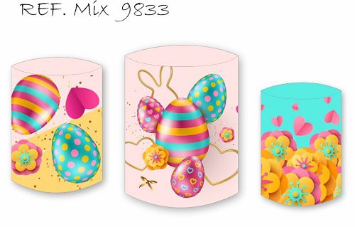 Trio De Capas P/ Cilindros Sublimado Páscoa Veste Fácil