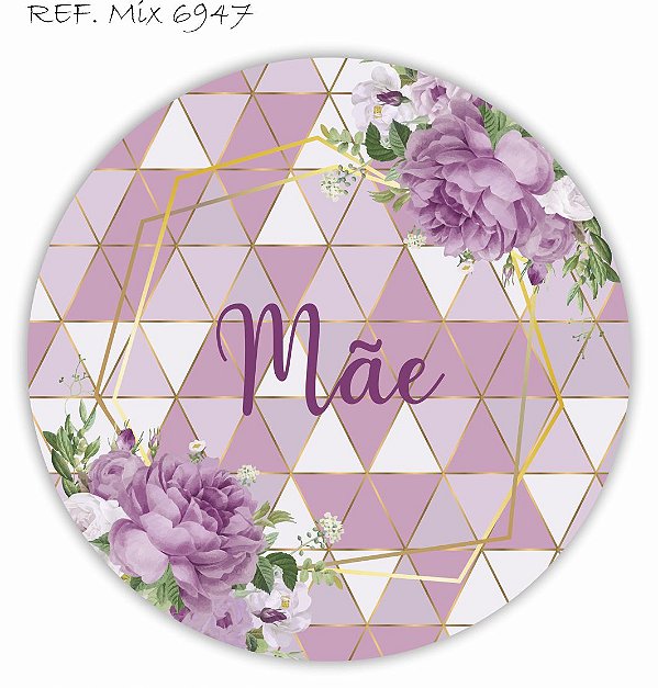 Painel Festa Redondo Sublimado  Dia Das Mães C/elástico