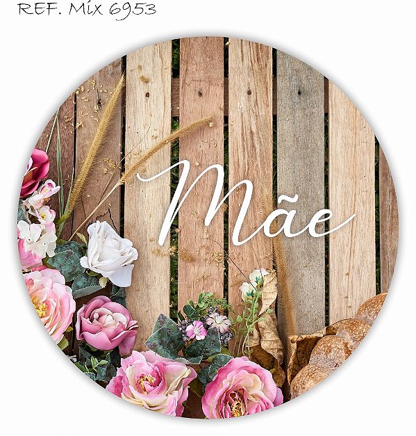 Painel Festa Redondo Sublimado  Dia Das Mães C/elástico