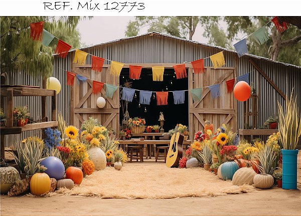 Fundo Fotográfico Cenário Festa Junina