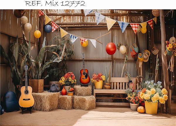 Fundo Fotográfico Cenário Festa Junina