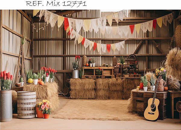 Fundo Fotográfico Cenário Festa Junina