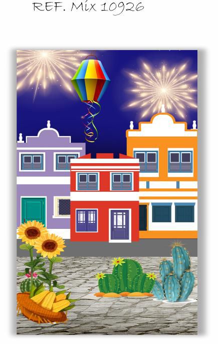 Fundo Fotográfico Lateral Festa Junina