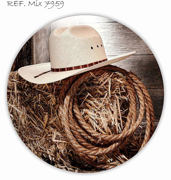 Painel Festa Redondo Sublimado Country  C/elástico