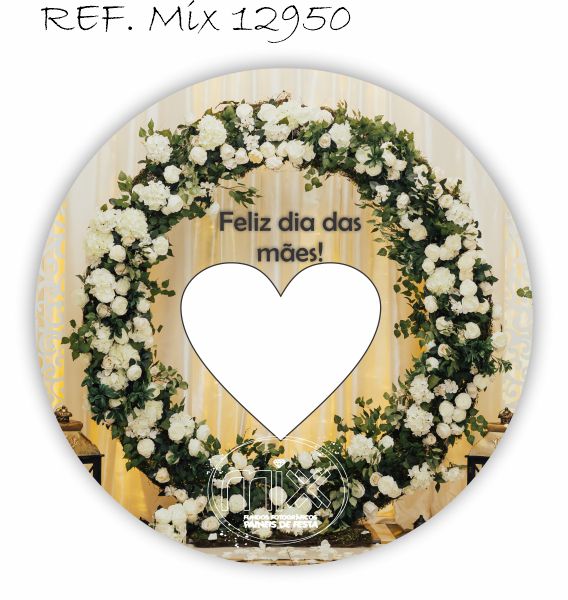 Painel Festa Redondo Sublimado Dia Das Mães C/elástico