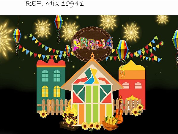 Fundo Fotográfico Cenário Festa Junina