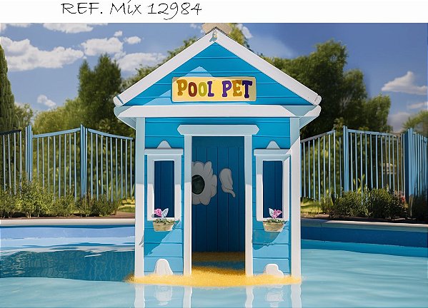 Fundo Fotográfico Cenário Pool Pet