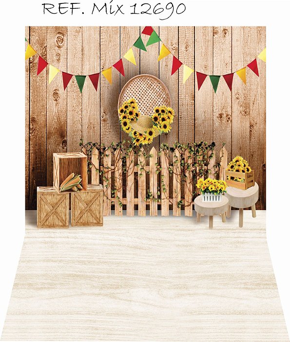 Fundo Fotográfico Cenário Newborn Festa Junina